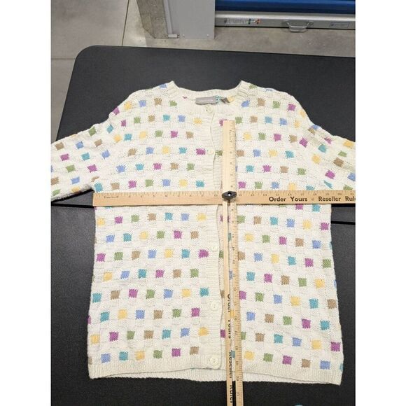 Nordstrom Multicolor Knit Cardigan Grandma Sweater Women’s Small - Picture 5 of 5